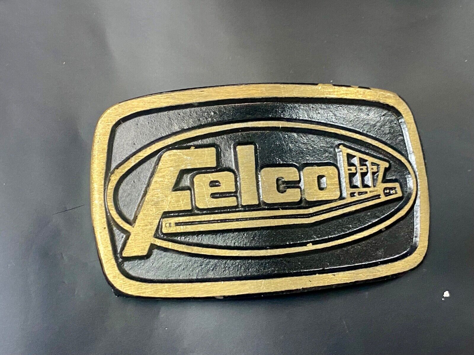 Vintage FELCO Excavator Attachments Heavy Machinery Coal Mining belt buckle