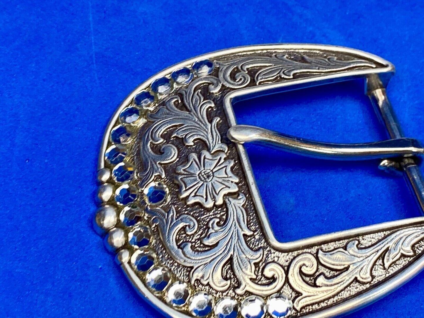 Ariat 2008 Ornate Western Belt Buckle, Floral Design Pattern  - wide