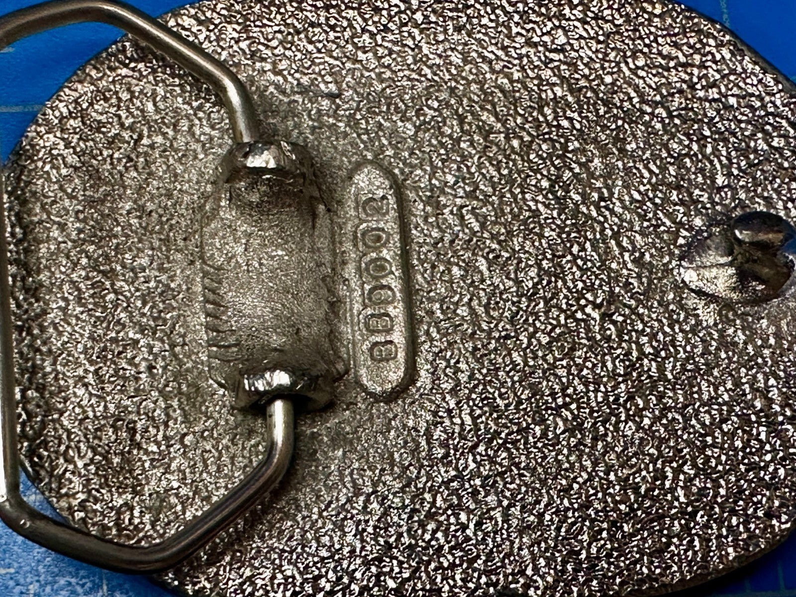 80'S  Tt Squirrel Sparky Brown Sparkle Enameled Vintage Belt Buckle 