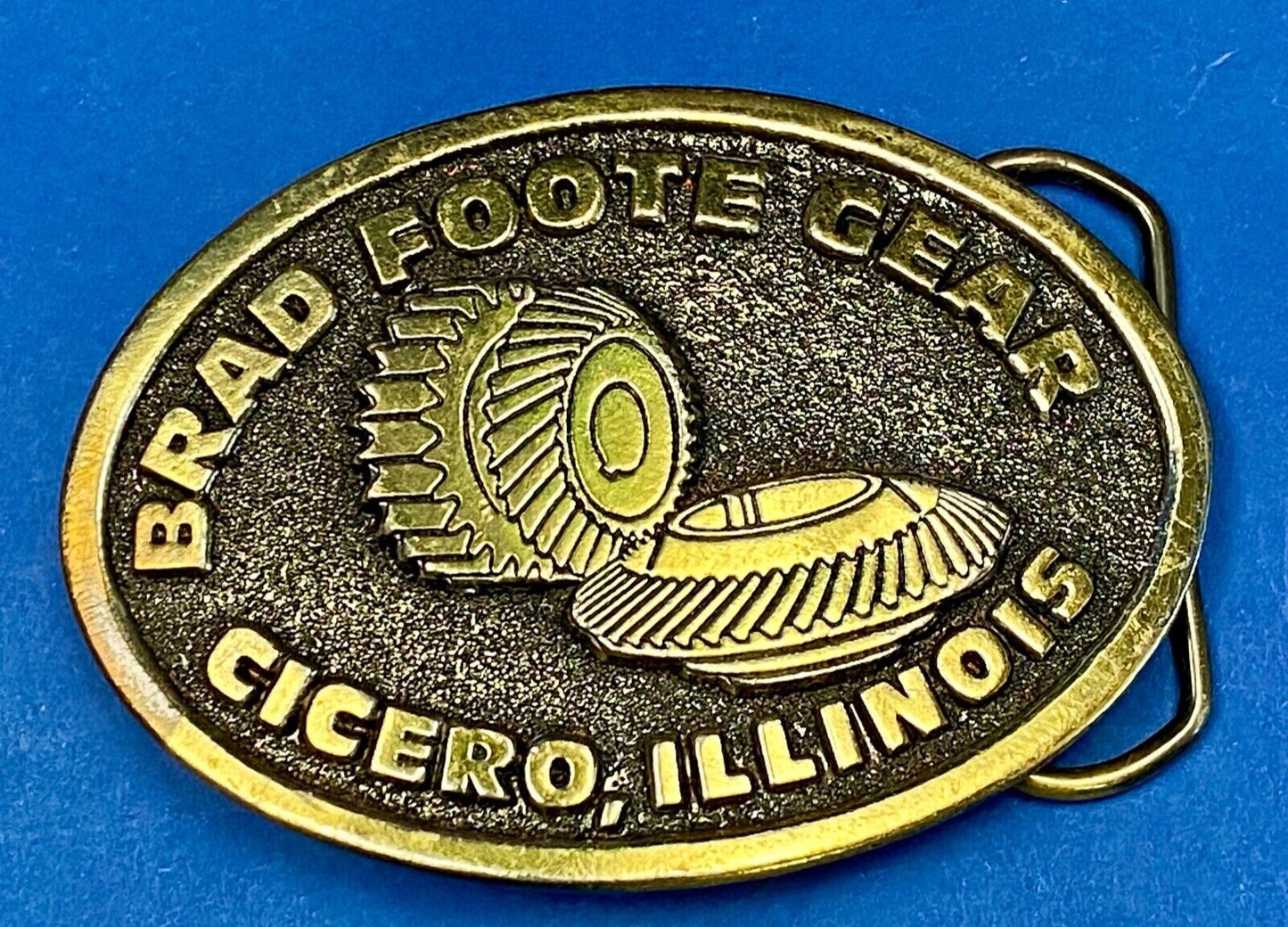 1977 Brad Foote Gear Company Cicero Il Promotional Belt Buckle