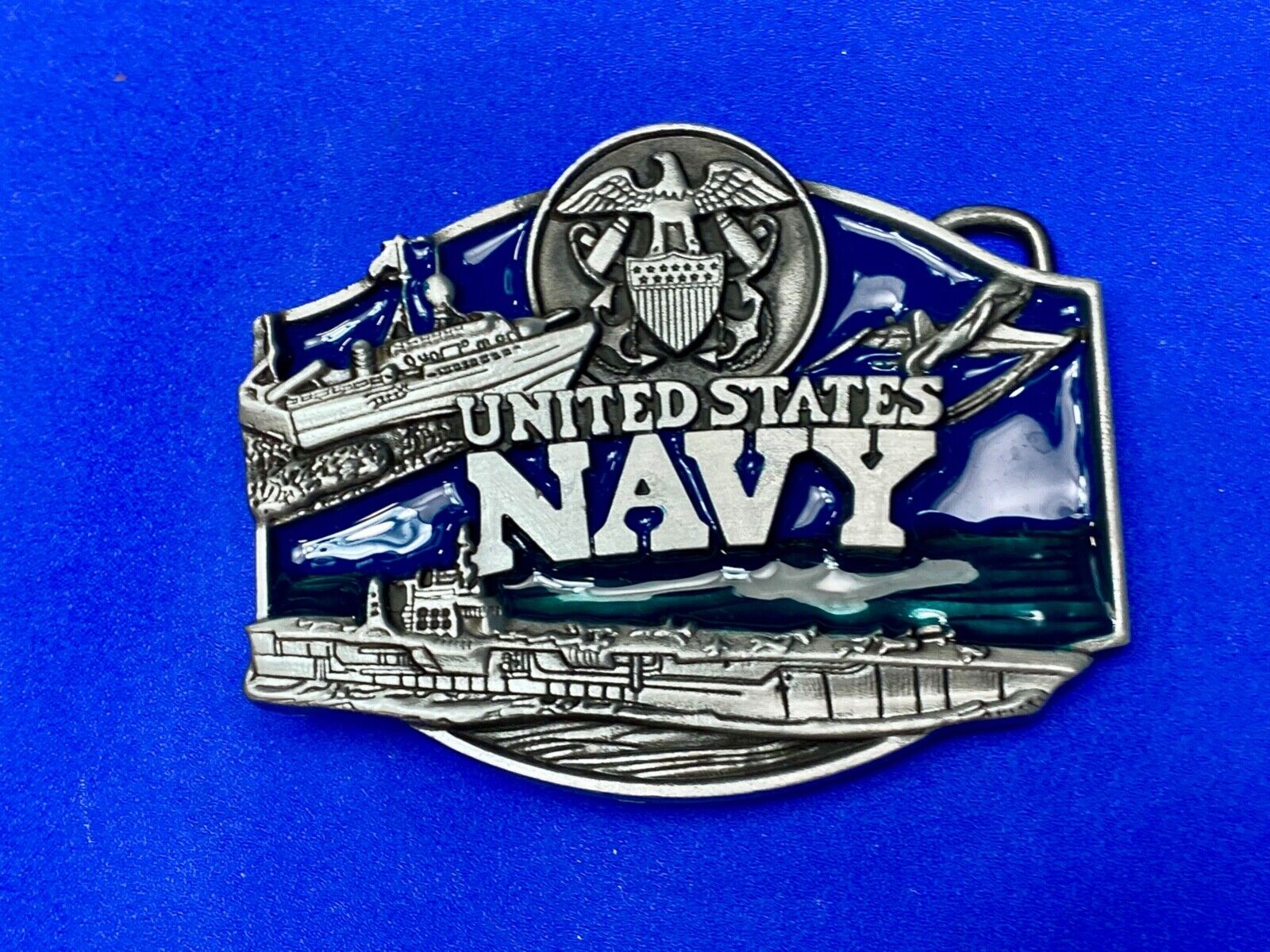 United States Navy American Battleship Anchor Raised belt buckle