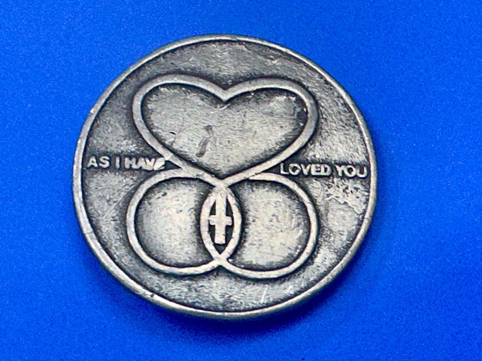 AS I HAVE LOVED YOU -  Round heart star of David religion Jesus belt buckle