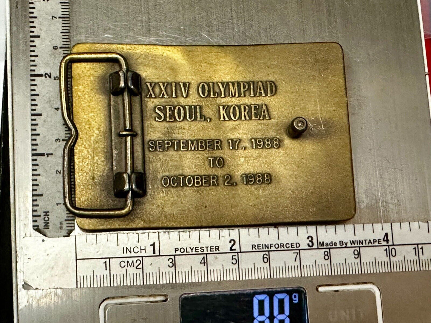 United States Shooting Team 1988 Official Sponsor Seoul Korea NOS Belt Buckle