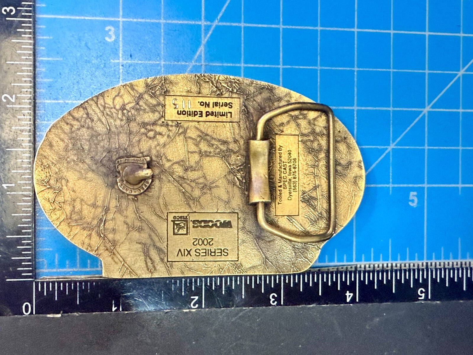TISCO The Leader in Aftermarket Parts 65 Years 1937-2002 SPEC-CAST Belt Buckle