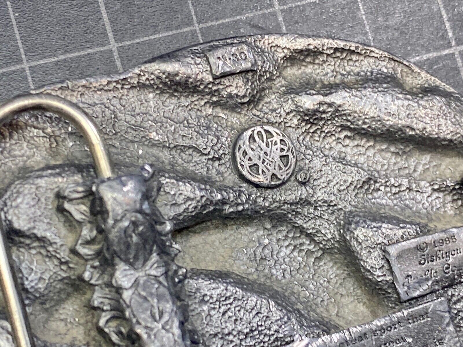 Vintage 1985 "I'd Rather Be Fishing" M-30 Pewter Belt Buckle  - Perfect Gift! 