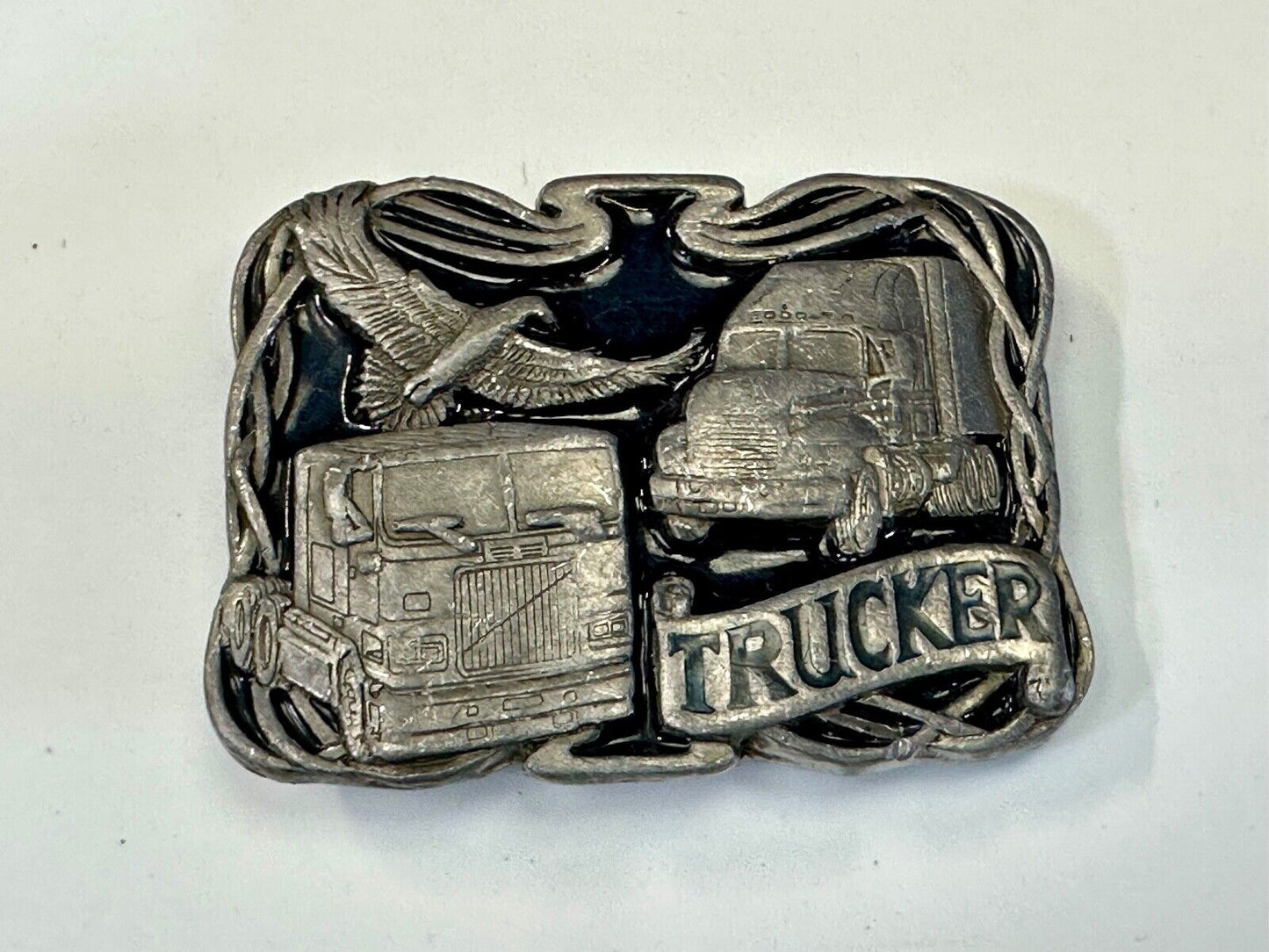 Trucker - Vintage Semi Driver Masterpiece collection belt buckle - of America!