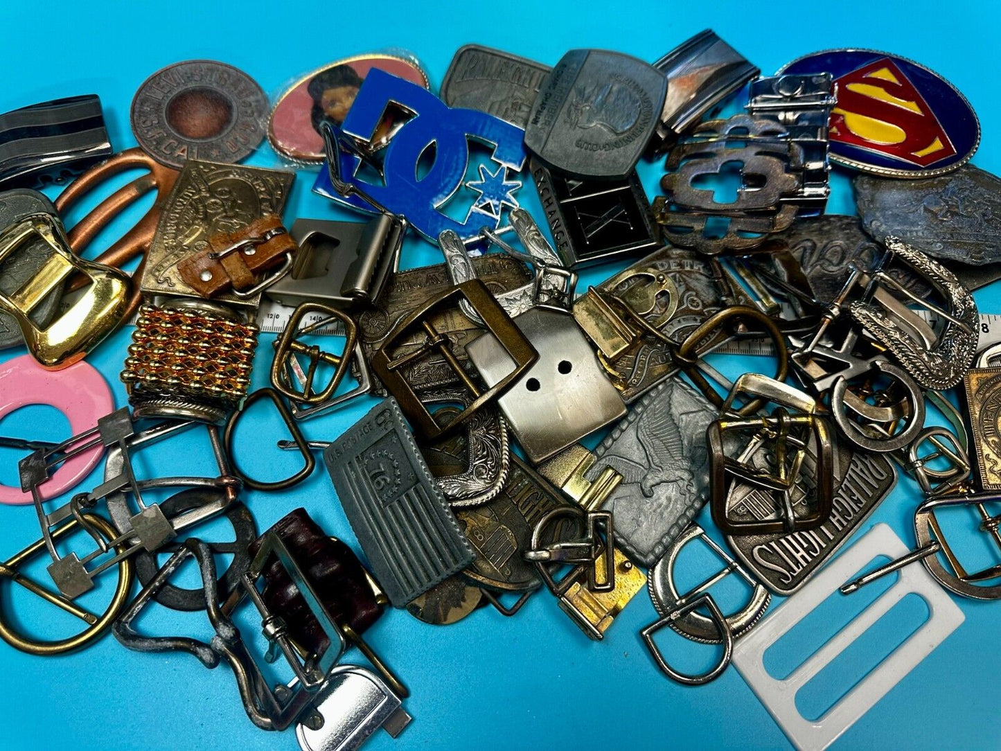 8 Pound LOT Vintage & Modern Belt buckles - Grab Bag - Resale Opportunity Gifts!