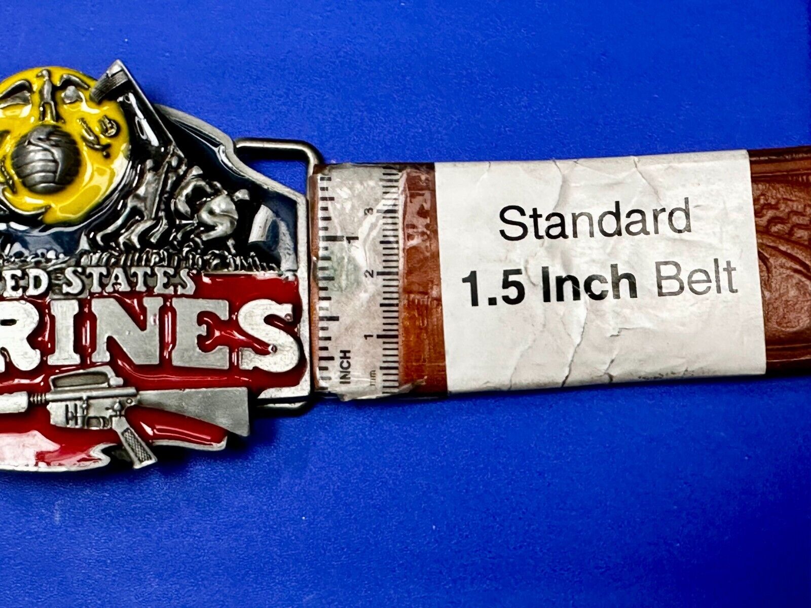 United States Marines Raised Colorful Patriotic Usa American Belt Buckle