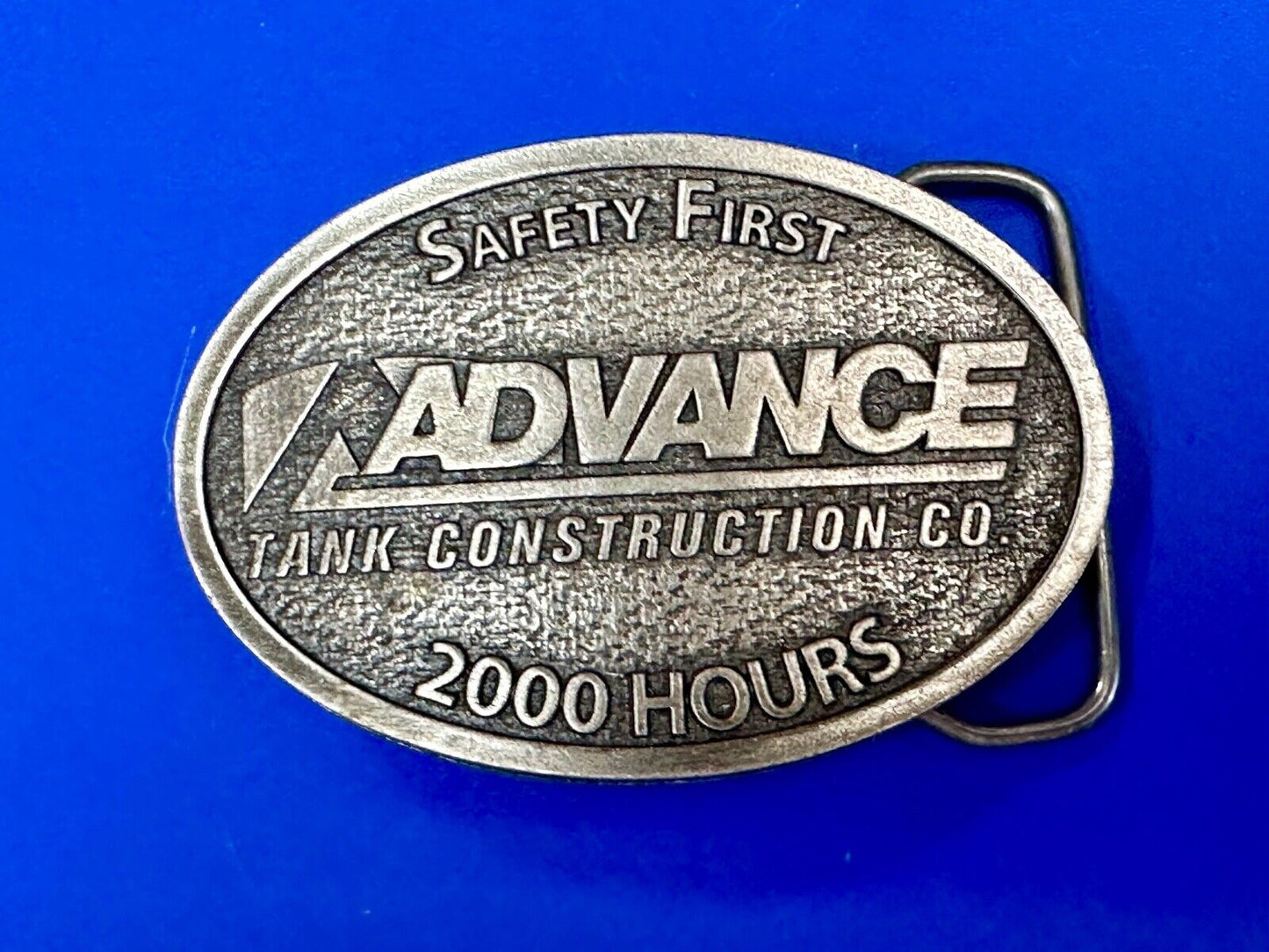 Advance Construction Safety First Award 2000 Hours belt buckle