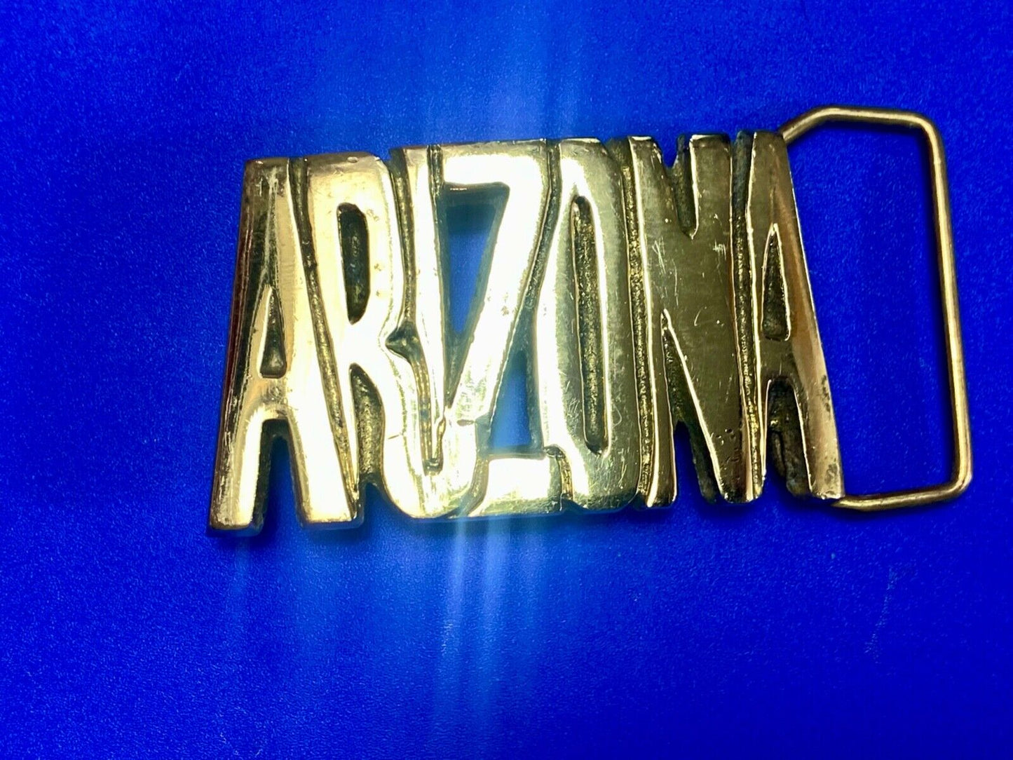 Arizona - The Great State or NAME solid brass Block Letter belt buckle
