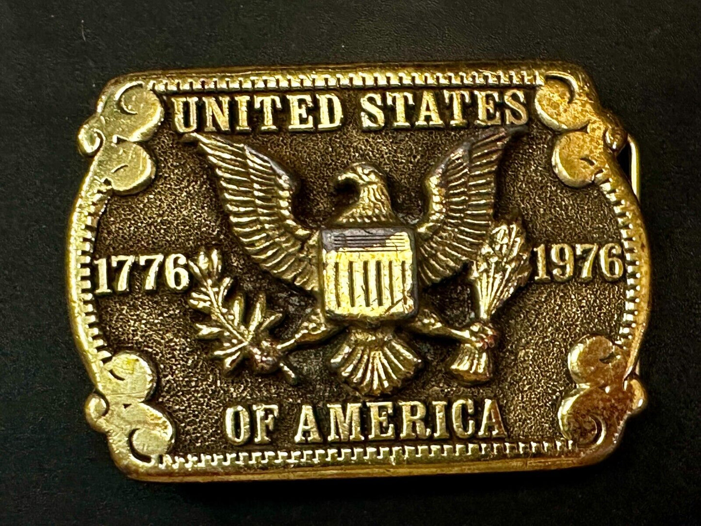 United States of America Patriots Eagle Shield Emblem Vintage Adezy Belt Buckle