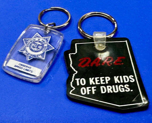 Arizona DARE and Public Safety Observe Speed Limits 2 Lot State Keychains Fobs