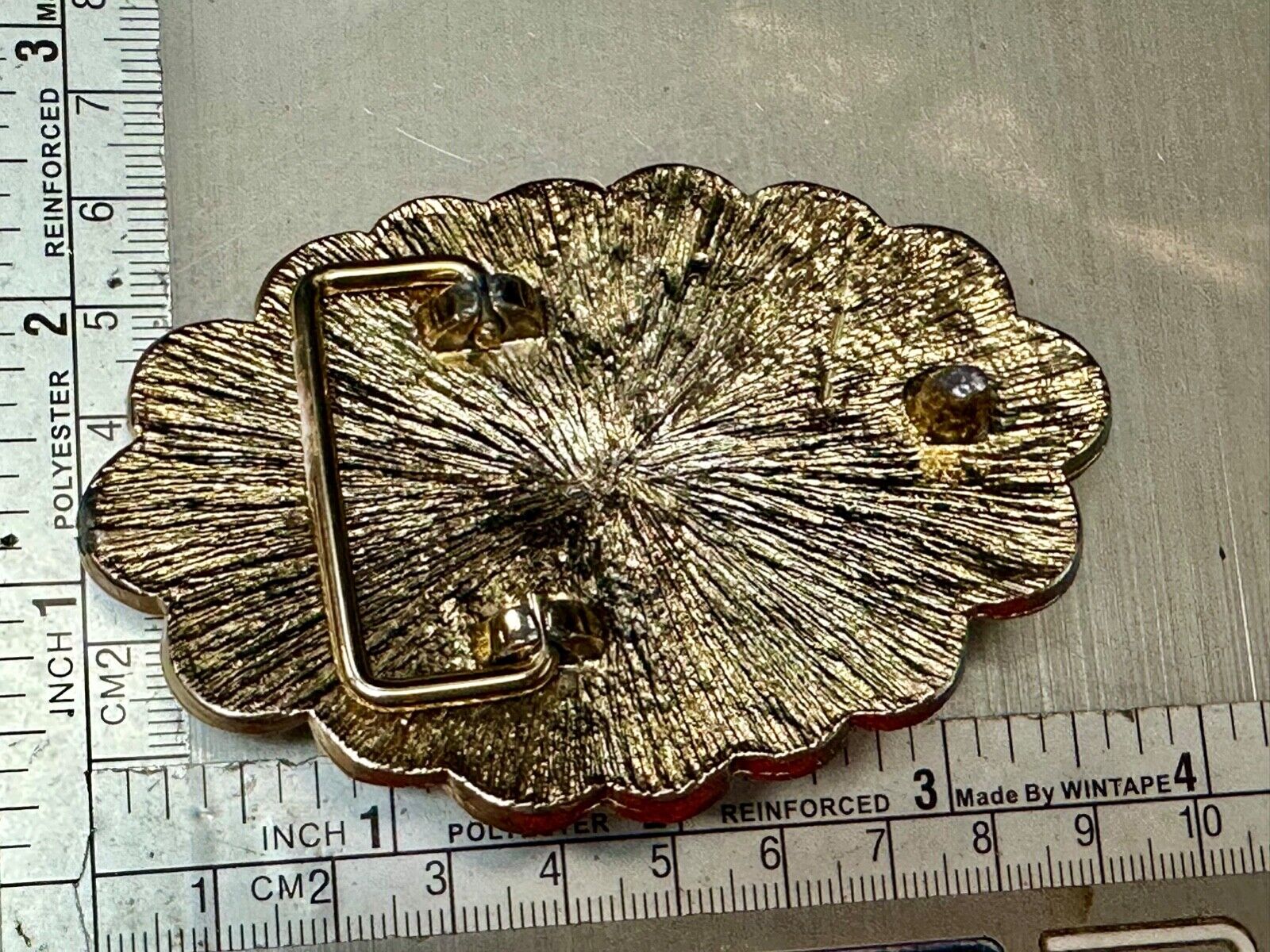 American Eagle wings wide over cluster of Indian Head Coins belt buckle