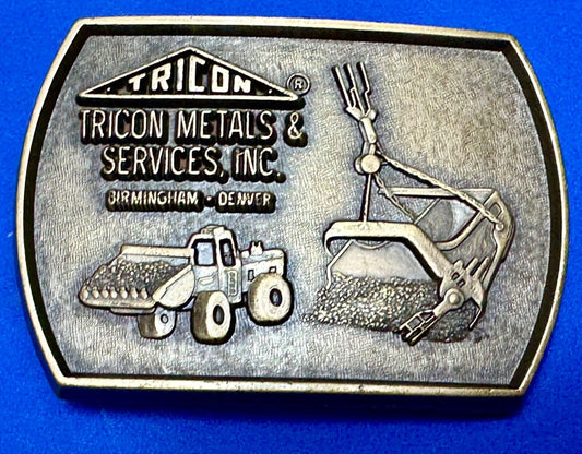 Tricon Metals & services INC Birmingham Denver promo brass belt buckle by RJ
