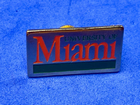 University of Miami Logo Tie Tack or Lapel Pin Imprinted San Diego CA