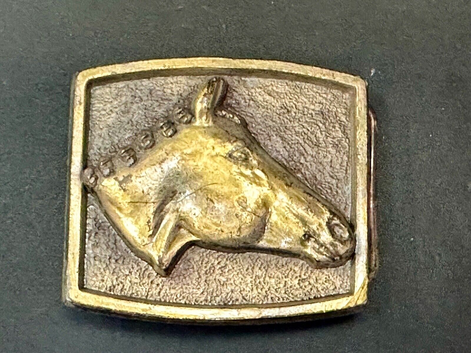 Artisan Raised Horse Lovers Bust Head Vintage Belt Buckle