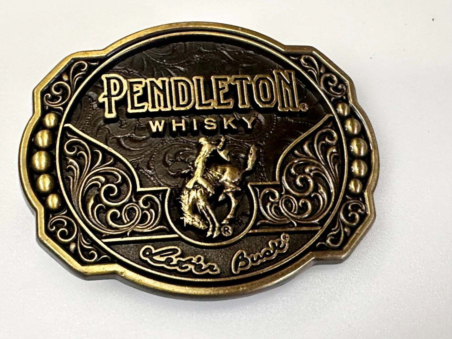 2024 Pendleton Whiskey Let'er Buck Rodeo Cowboy Montana Silversmiths Belt Buckle