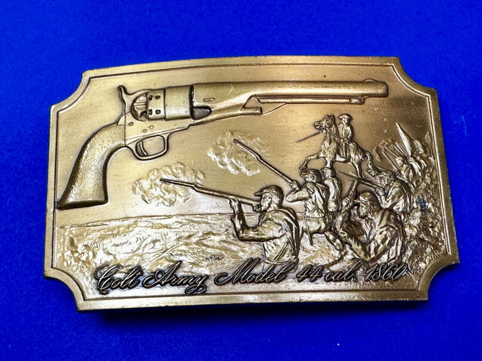 1980 Army Colt Revolvers Guns Firearms Vintage Sam Colt 44 cal Belt Buckle