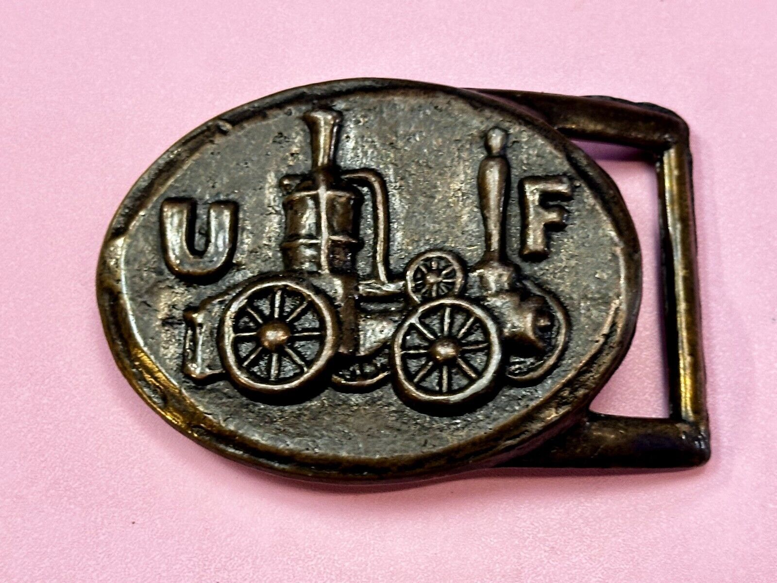 United Firemen UF Insurance Company of Philadelphia Fire Truck Belt Buckle