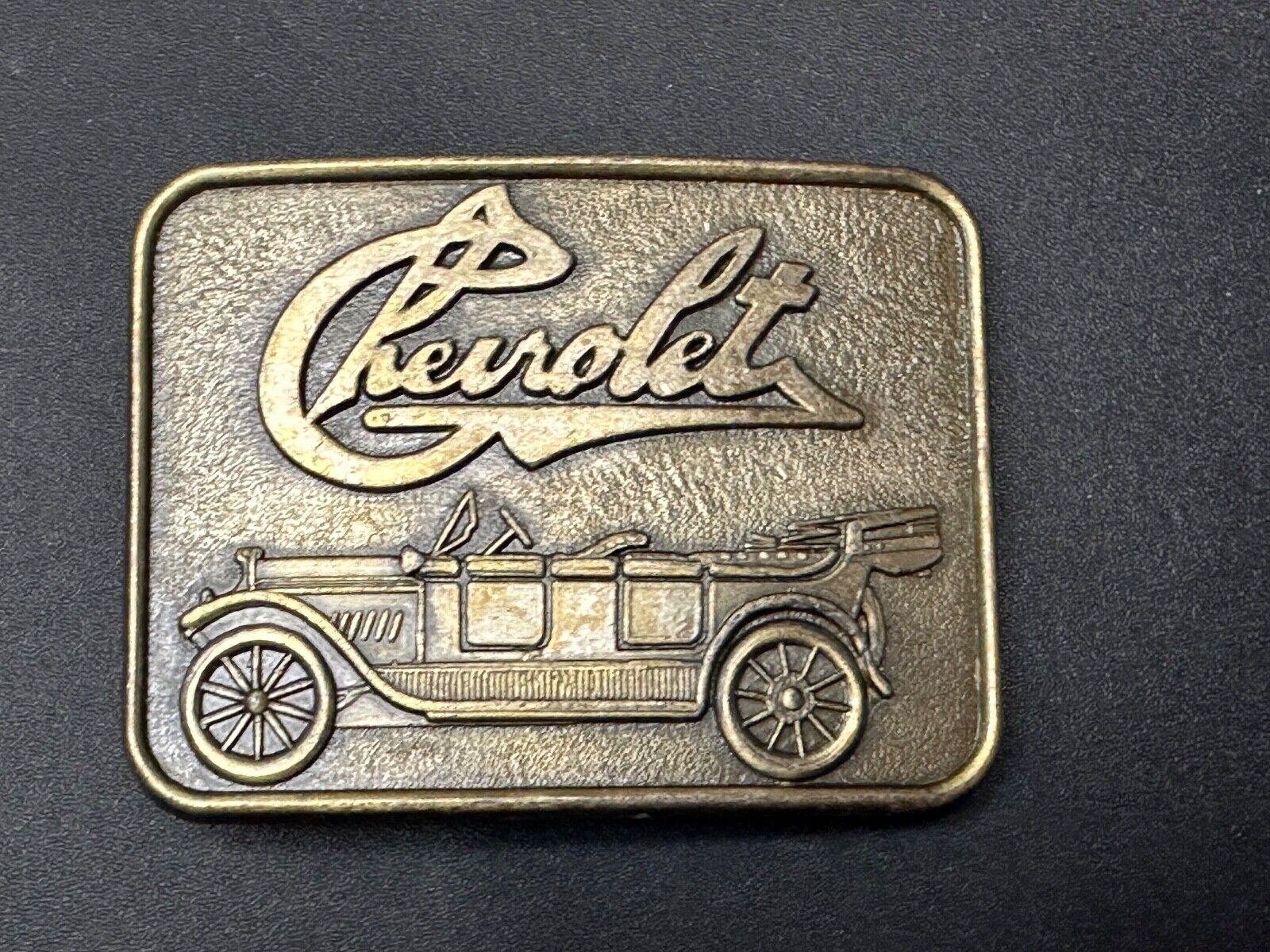 Antique Chevrolet Chevy Car Collectors Belt Buckle by RJR Roberts Co