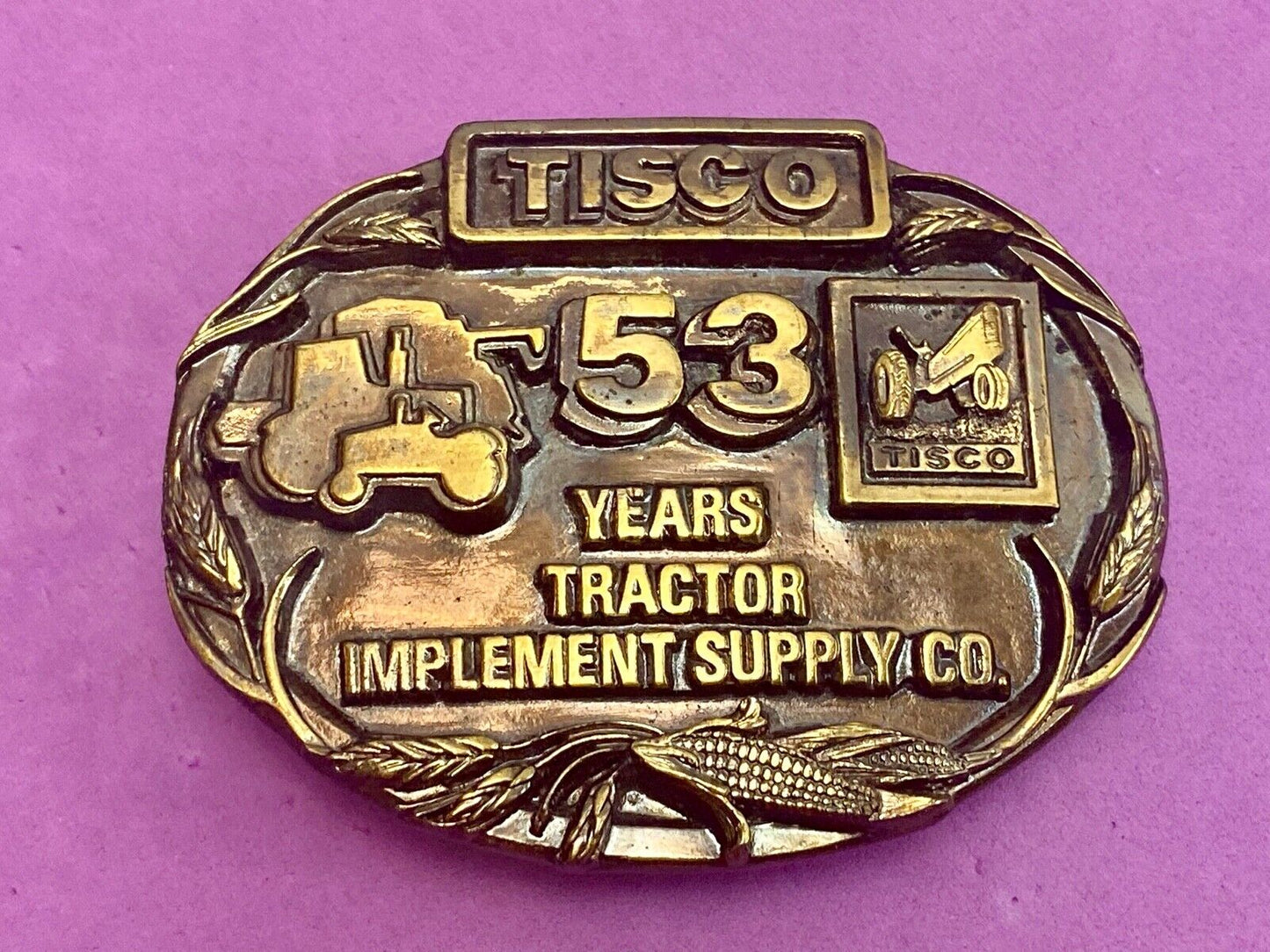 53  years Tisco Tractor Implement Supply Siskiyou Farming  Belt Buckle series 5