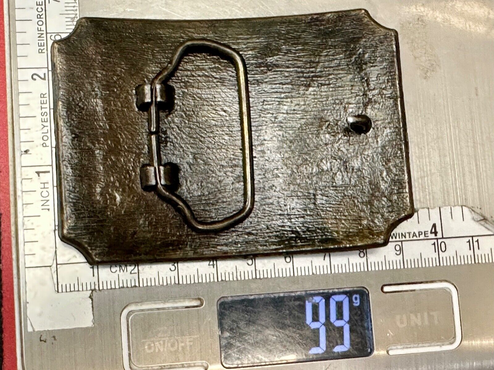 Tall In The Saddle Western Cowboy Horse Covered Wagon Belt Buckle New Condition