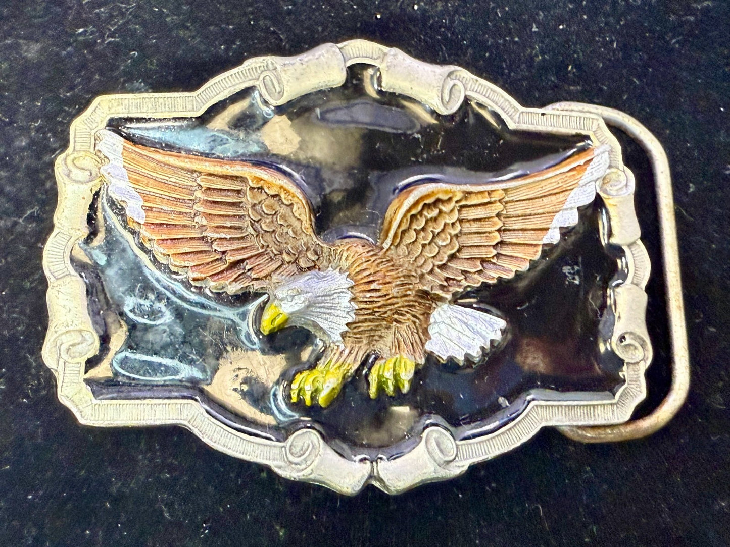 American Eagle Western Framed Patriotic Great American Products 90's Belt Buckle