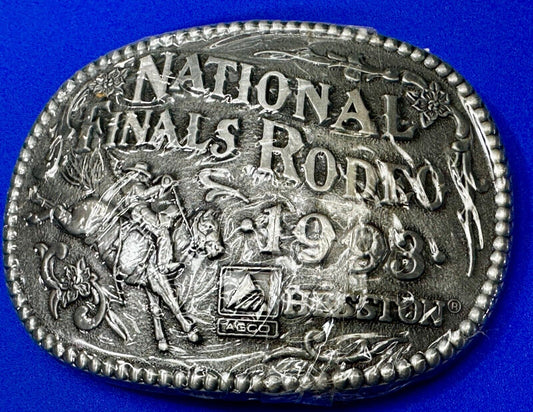 1993 Hesston National Finals Rodeo NFR Cowboys NOS Adult Size Belt Buckle