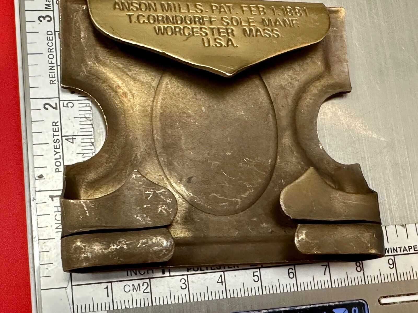 Antique Winchester W Guns  Cartridge  Belt Buckle Anson Mills 1881 T.C. Orndorff