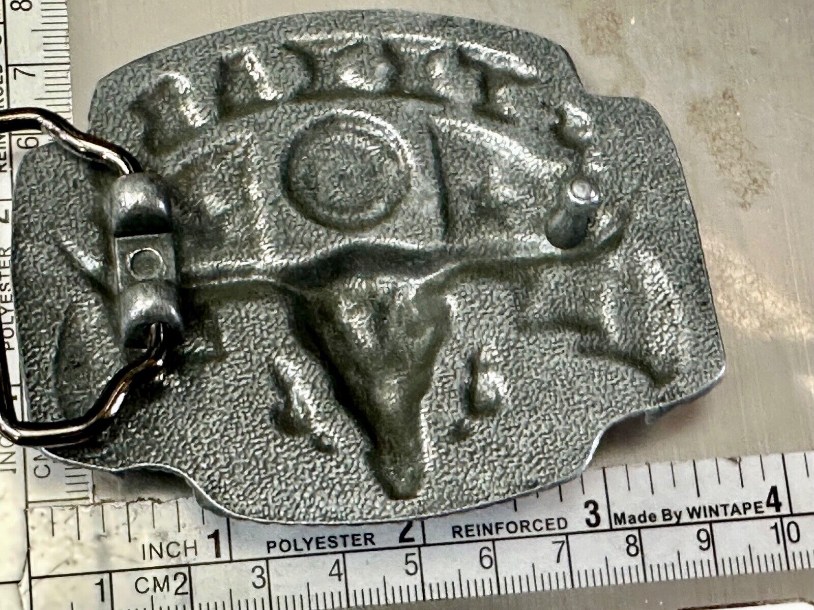 Texas longhorn - Raised dimensional everything tx belt buckle  - Star Flag Rodeo