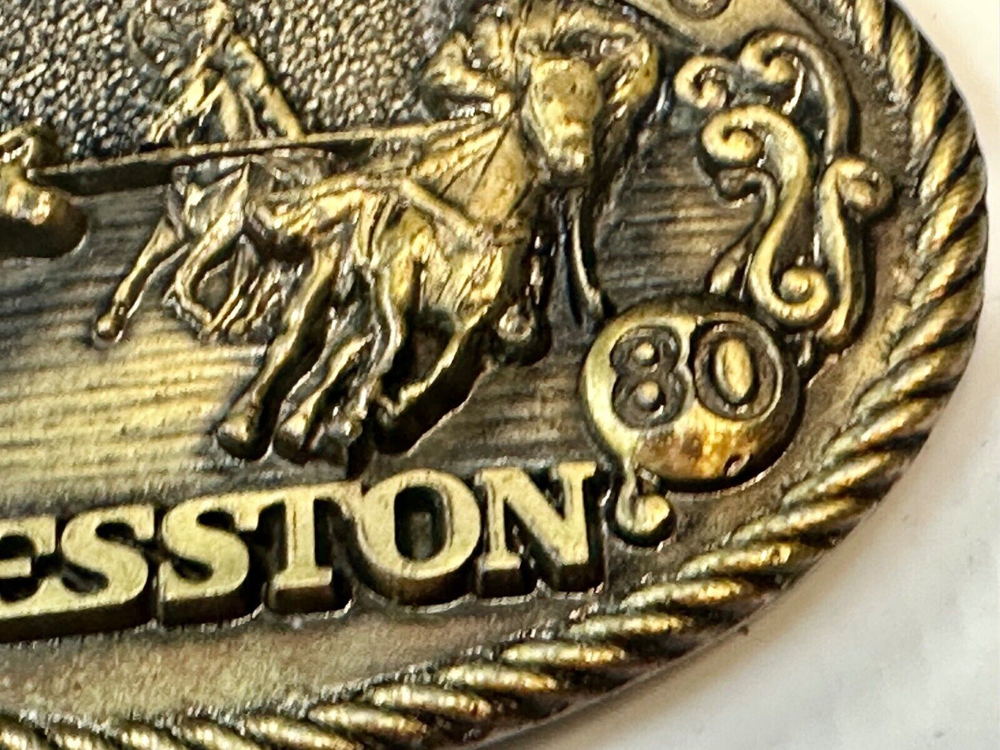 1980 Hesston National Finals Rodeo NFR Limited Edition Collectors Belt Buckle