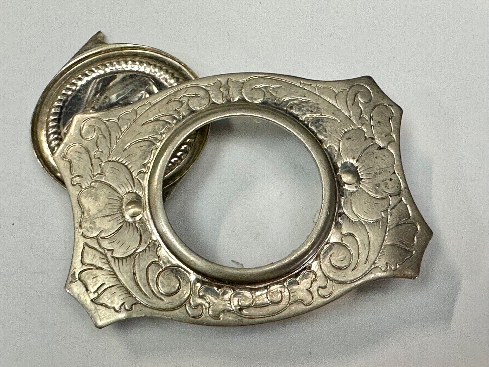 vintage Horse head - Moving Round Blank Coin Style Centerpiece belt buckle