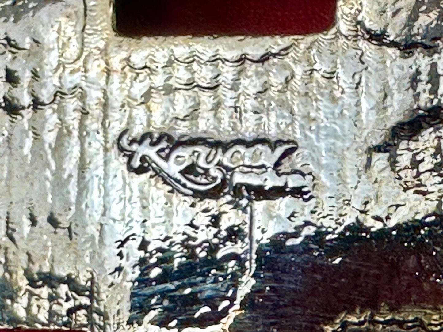 Three Segment gold tone belt buckle signed CK Oucor?