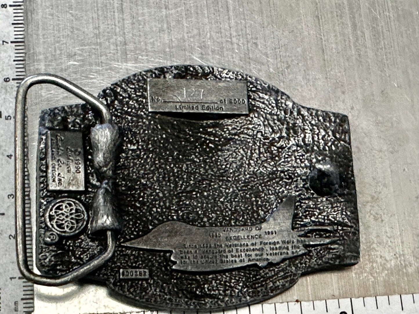 Vanguard of Excellence Veterans of Foreign Wars VFW 1990's Belt Buckle