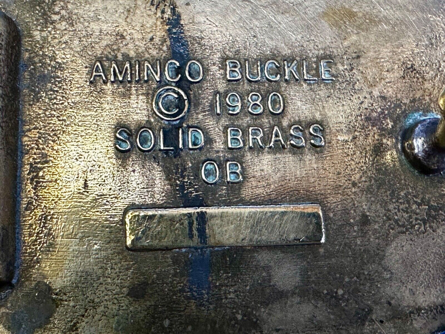 A Genuine Mechanic We come through in a clutch -Aminco 1980 Brass Belt Buckle