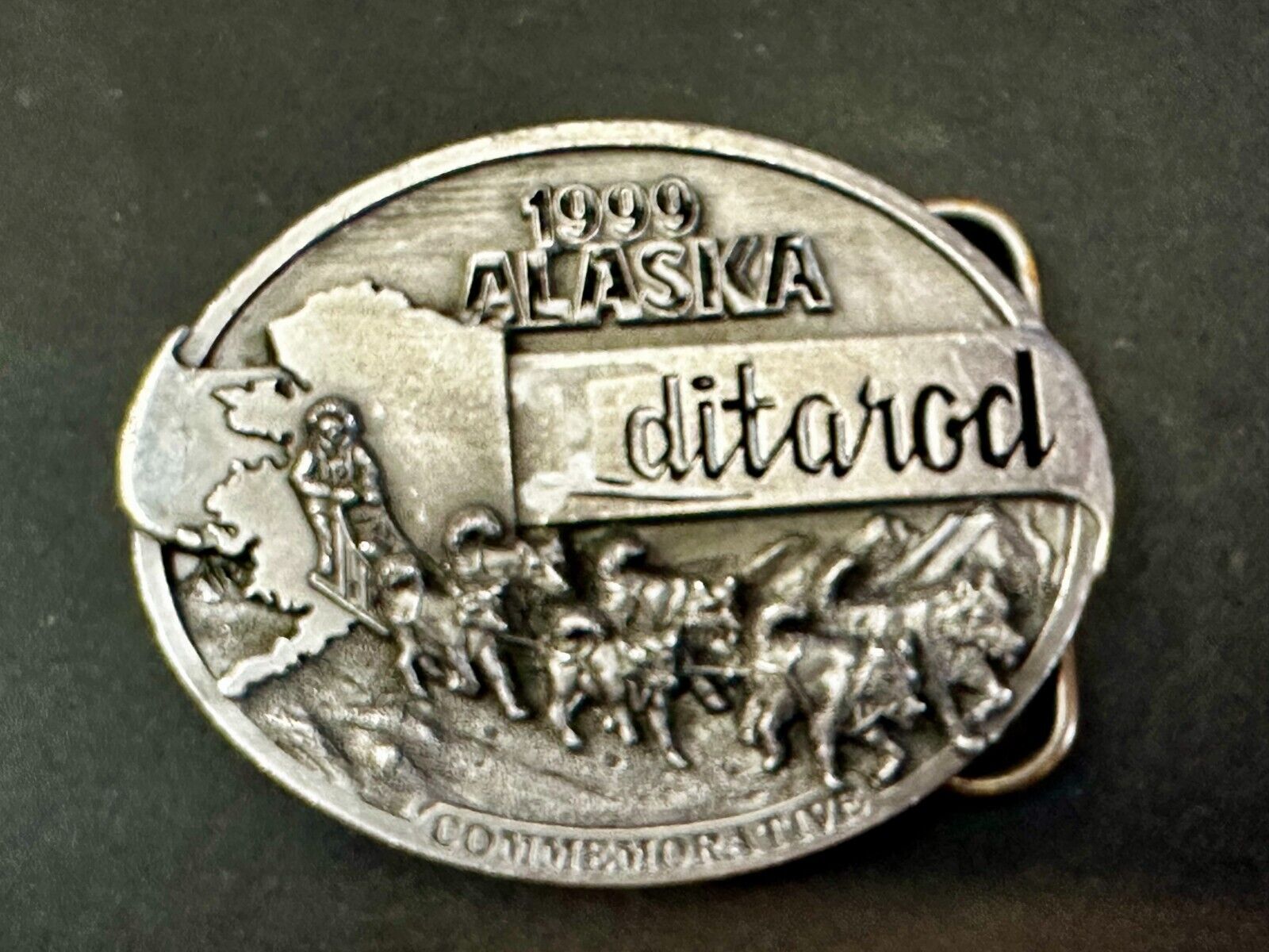 1999 Alaska Iditarod Commemorative Belt Buckle by Siskiyou