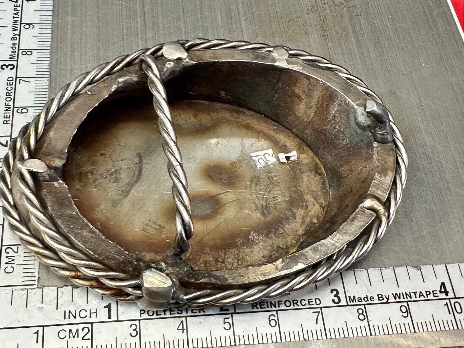 Artisan Silver color belt buckle for craft project / wear
