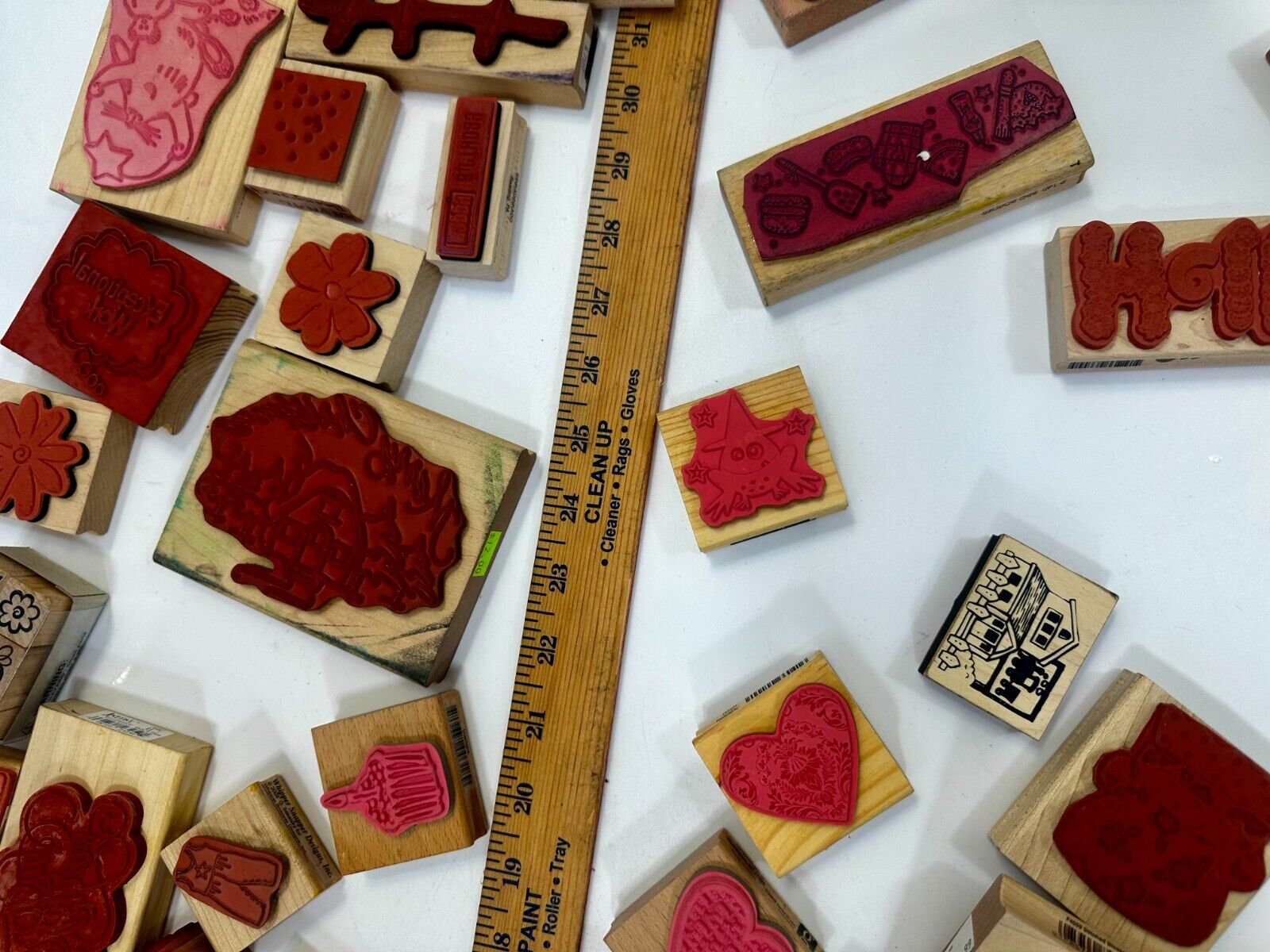6.5 Pounds of Rubber Stamps HUGE LOT - Mostly NEW! Scrapbook Teachers SCORE!