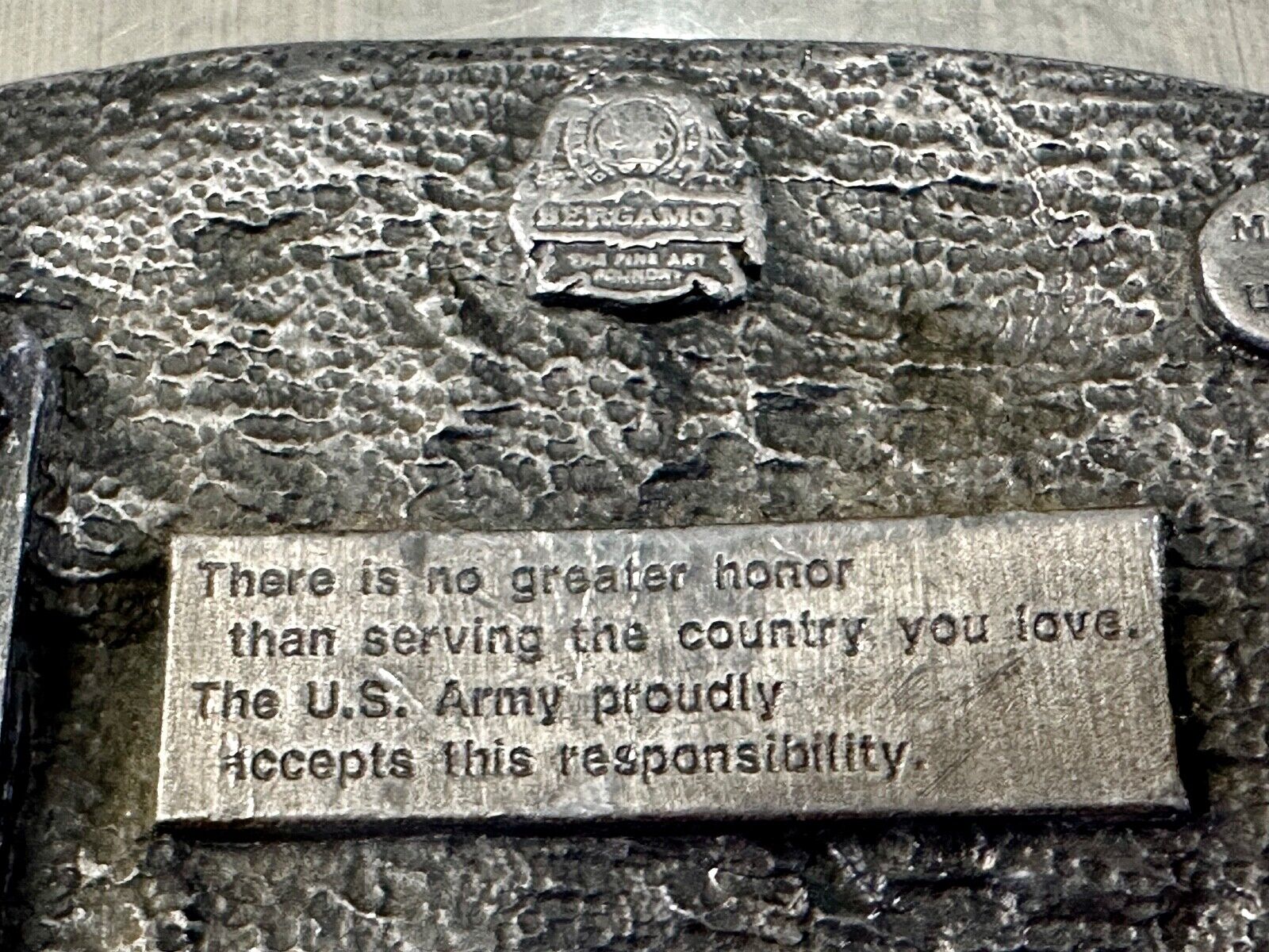 US United States Army No greater Honor than serving 91 Commemorative belt buckle