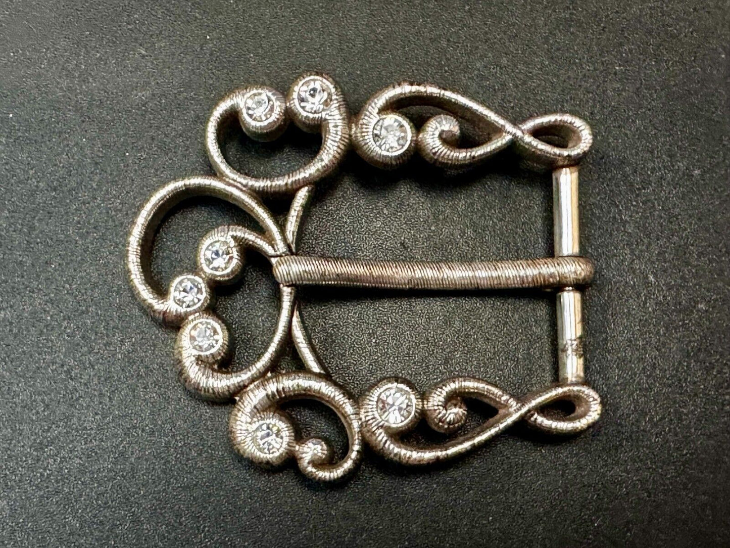 Antique? See Through Replacement Dress Belt Buckle Beautiful Rhinestone Accents