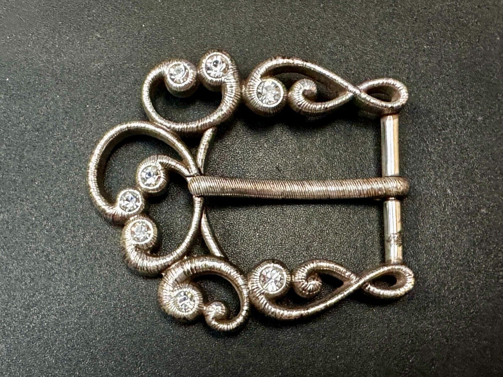 Antique? See Through Replacement Dress Belt Buckle Beautiful Rhinestone Accents