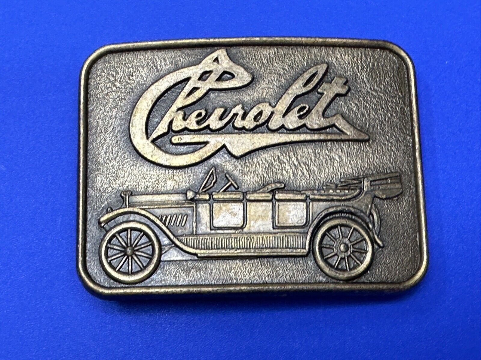 Antique Chevrolet Chevy Car Collectors Belt Buckle by RJR Roberts Co