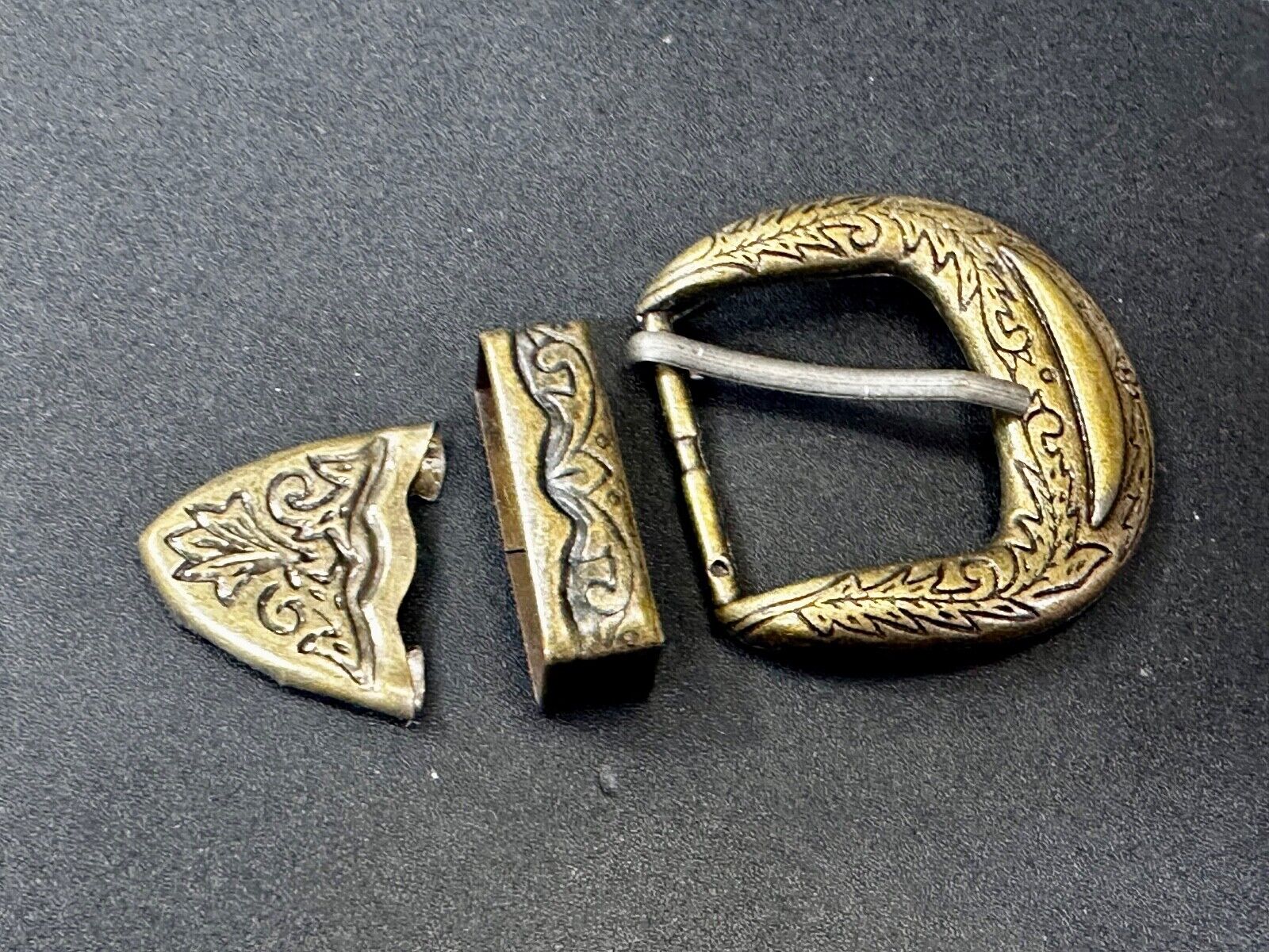 Three Piece Ranger Style Replacement Belt Buckle Keeper and Tip