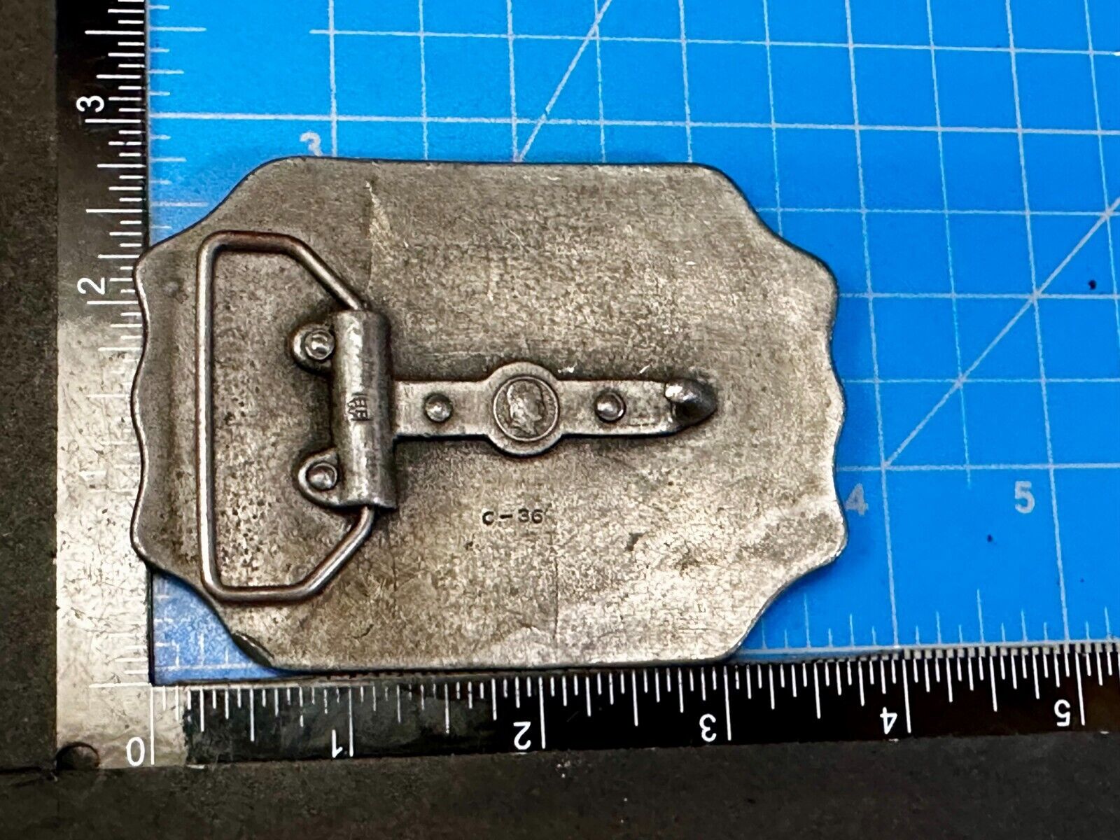 American Express Co Wells Butterfield Vintage Wells Bergamot Belt Buckle C-36
