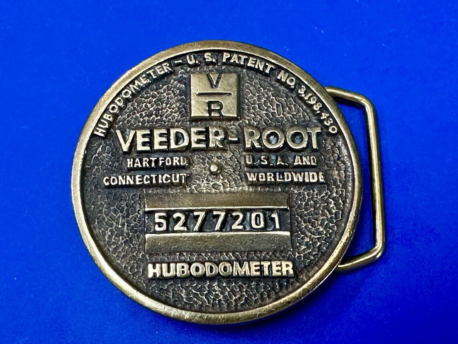VEEDER-ROOT WHEEL END HUBODOMETERS Belt Buckle By Paul Rollins Associates