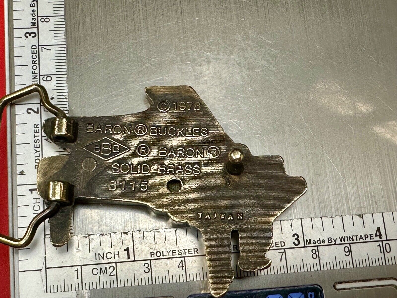 Beautiful Baby Grand Piano 1978 Baron Buckles Solid Brass  belt buckle