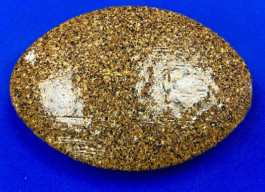 Artisan Half  Egg shaped oval Brown Textured painted belt buckle