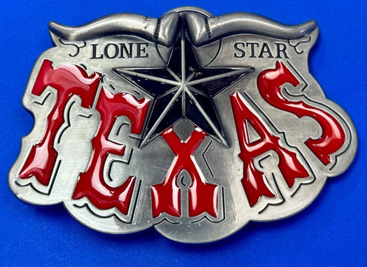 Texas The Lone Star State Cowboys TX Longhorn raised 4" Buckle Rage Belt Buckle