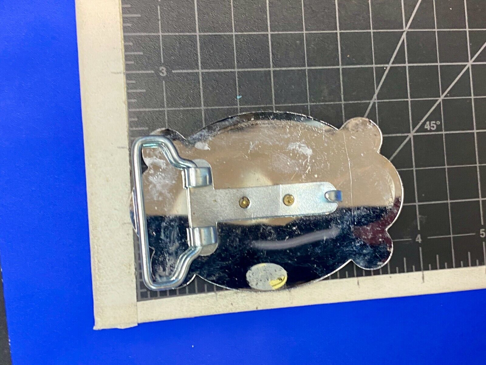 Vintage Horse Head Through Lucky Horseshoe Reflective Belt Buckle