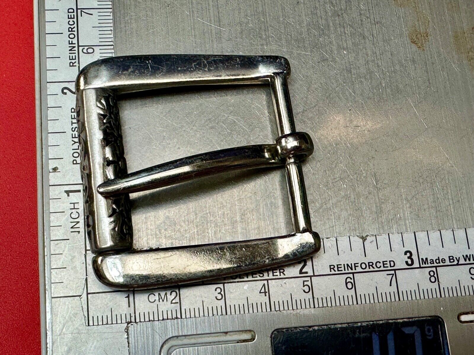 unique rolling end flower theme silver tone replacement belt buckle